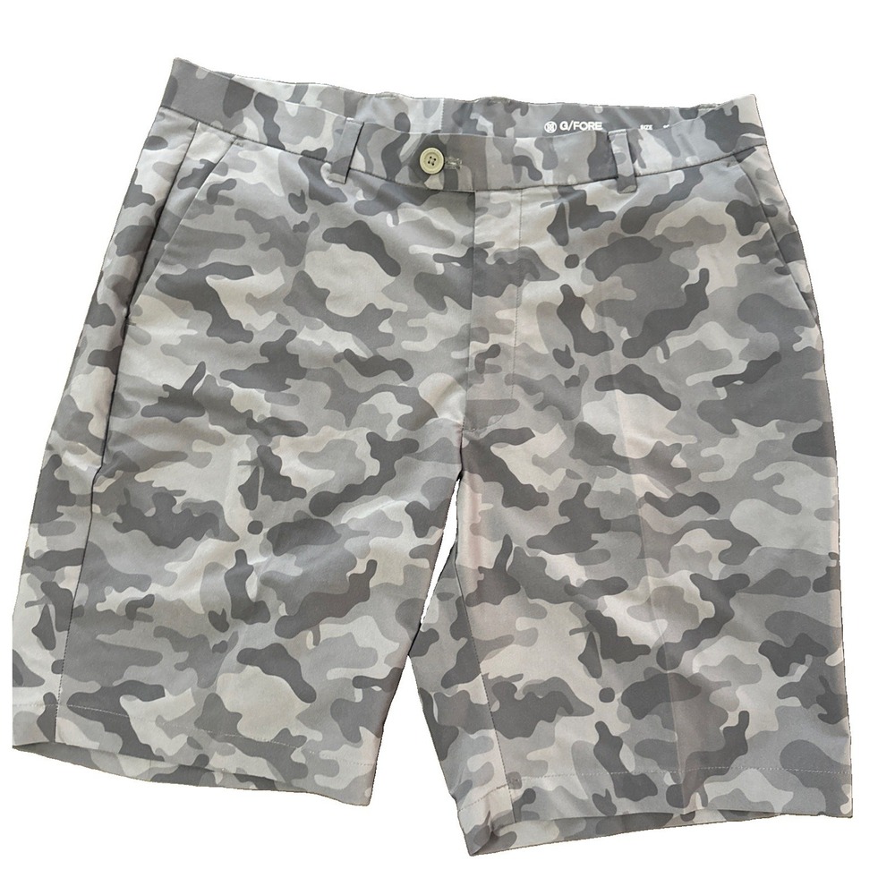 $175 G/FORE Camo Tech Tab Stretch Golf Shorts Preppy Performance Lightweight 35